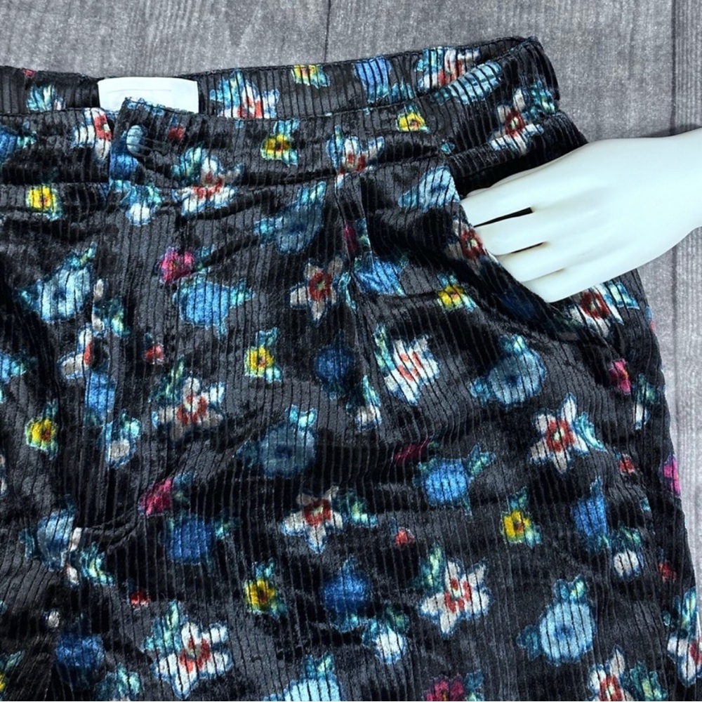 ett:twa Anthropologie Blooming Velvet Crop Pants [Q18]